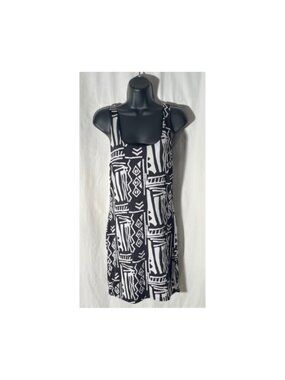 Women’s Black & White Silk Short Dress